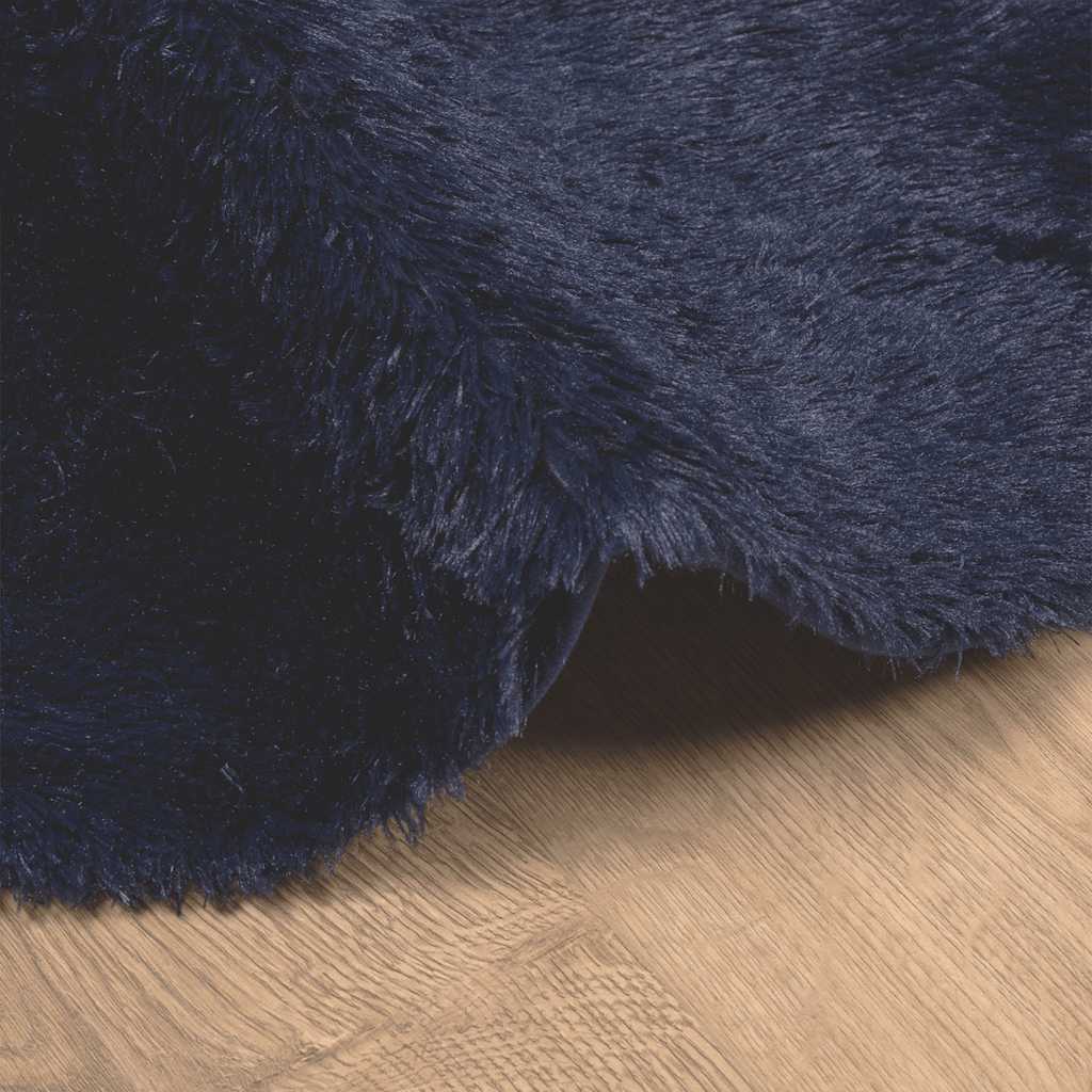 vidaXL Shaggy Rug High Pile NAVARRA Navy 160x160 cm Polyester 5