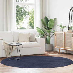 vidaXL Shaggy Rug High Pile NAVARRA Polyester Navy
