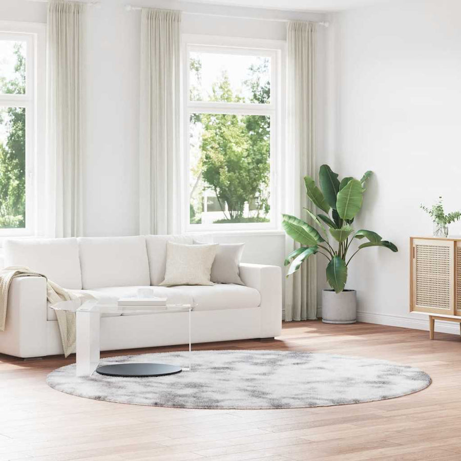 vidaXL Shaggy Rug High Pile NAVARRA Silver Grey 240x240 cm Polyester 1