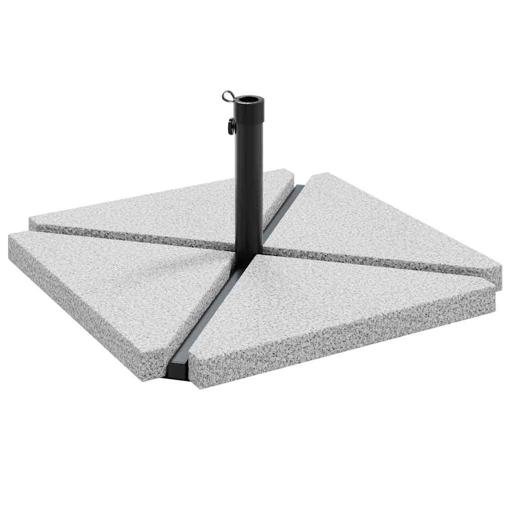 vidaXL 5 Piece Garden Parasol Base Set Granite and Steel 2