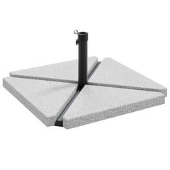 vidaXL 5 Piece Garden Parasol Base Set Granite and Steel 2
