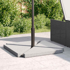 vidaXL 5 Piece Garden Parasol Base Set Granite and Steel 3