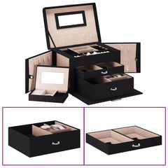 vidaXL Jewellery Box with Mirror Lockable