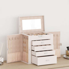 vidaXL Jewellery Box with Mirror Lockable