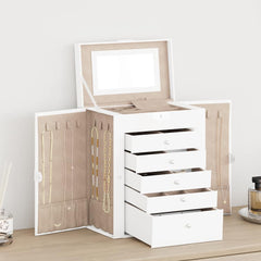 vidaXL Jewellery Box with Mirror Lockable