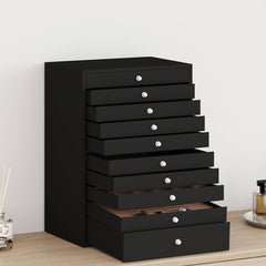 Jewellery Box 10-Layer with Watch Holders 29x20,5x40,5 cm Black