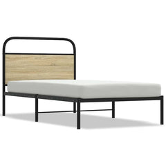 vidaXL Bed Frame Without Mattress 100x190 cm Sonoma Oak Engineered Wood 2