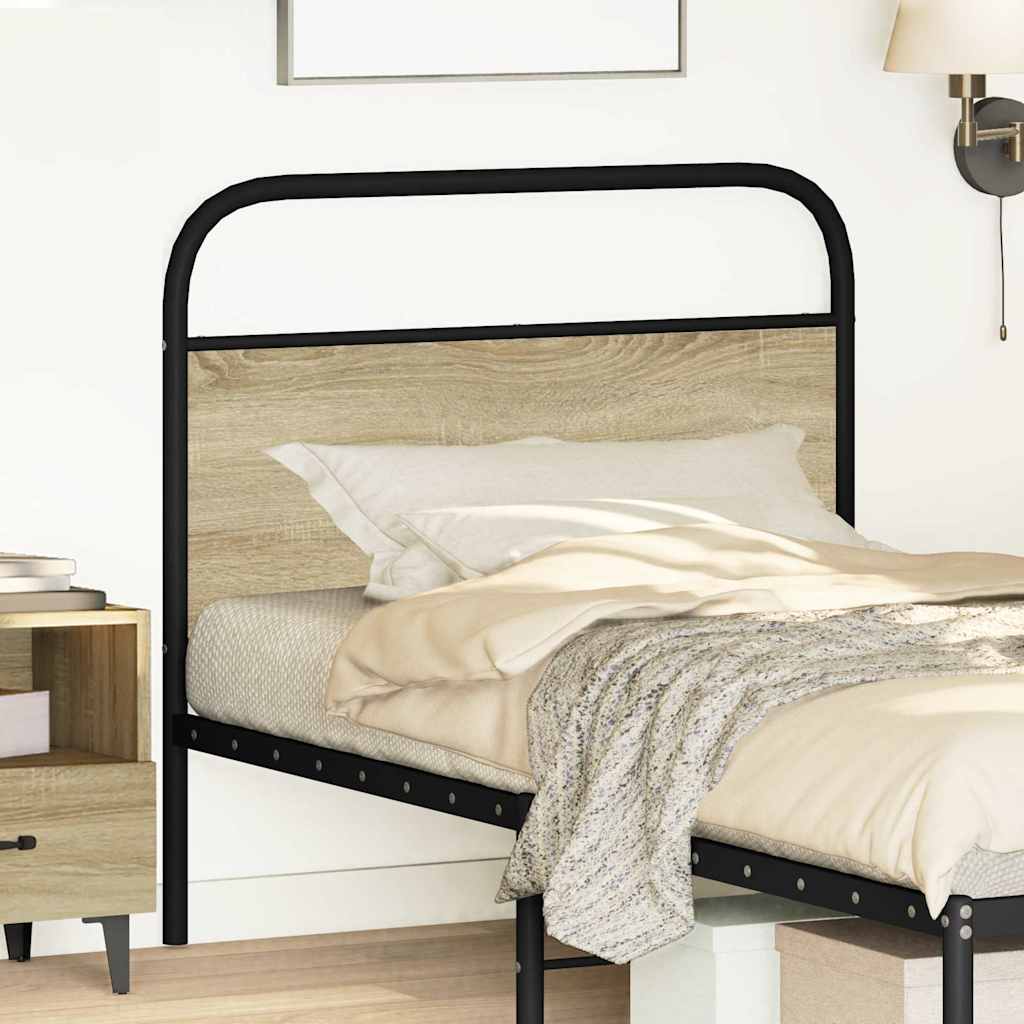 vidaXL Replace Headboard Sonoma Oak 90 cm Steel and Engineered Wood 2