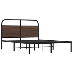 vidaXL Bed Frame Without Mattress 120x190 cm Small Double Brown Oak Engineered Wood 3