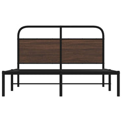 vidaXL Bed Frame Without Mattress 120x190 cm Small Double Brown Oak Engineered Wood 5