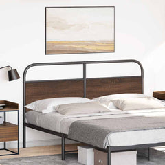 vidaXL Replace Headboard Brown Oak 150 cm Steel and Engineered Wood 2
