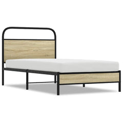 vidaXL Bed Frame without Mattress 100x190 cm Sonoma Oak Engineered Wood 2