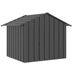 Dog House with Roof Galvanised Steel Anthracite 131 cm 102 cm 101 cm