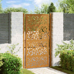 Garden Gate Weathering Steel steel/brown Leaf design