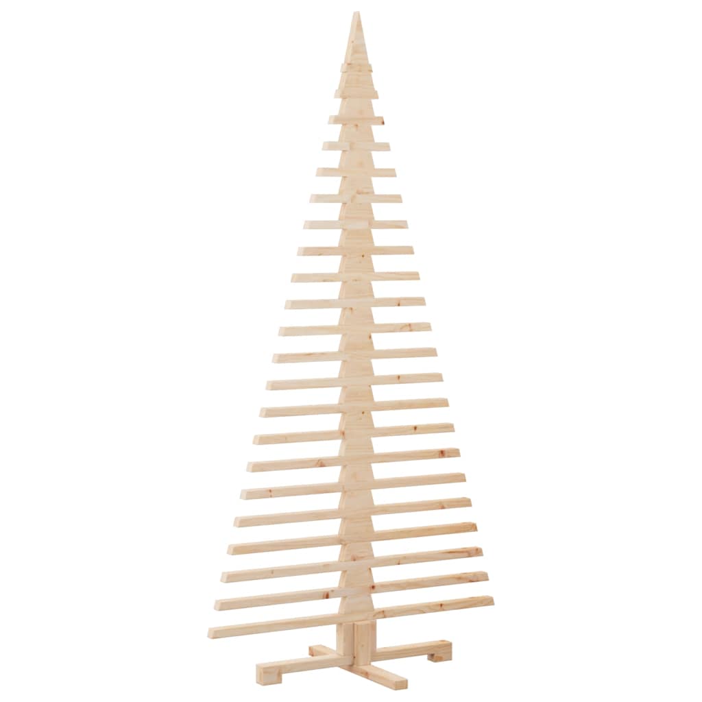 vidaXL | Wooden Christmas Tree | with Stand Natural with Unfinished 180 cm 5