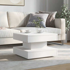 vidaXL Coffee Table 360-Degree Rotatable White 50x50x34,5 cm 3