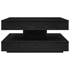 Coffee Table 360-Degree Rotatable 70x70x34.5 cm Black