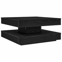 Coffee Table 360-Degree Rotatable 70x70x34.5 cm Black