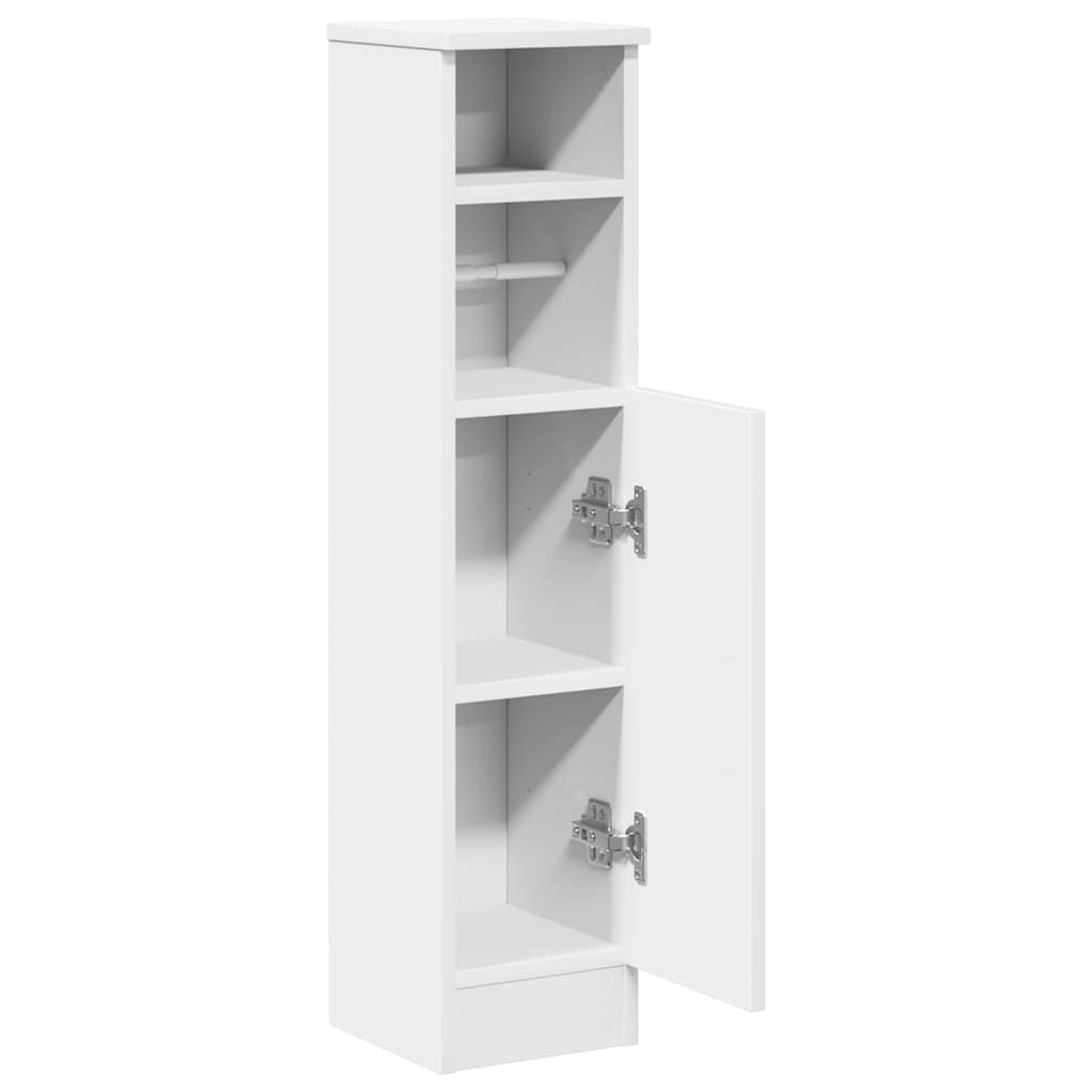 vidaXL Bathroom Cabinet with Roll Holder White 20.5x22x90 cm 5