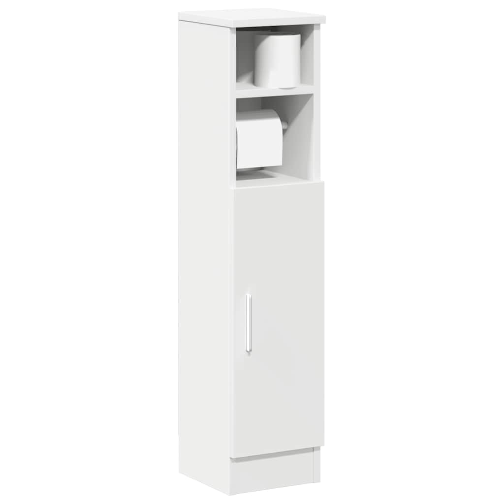 vidaXL Bathroom Cabinet with Roll Holder White 20.5x22x90 cm 1