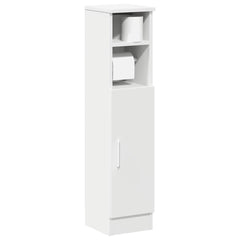 vidaXL Bathroom Cabinet with Roll Holder White 20.5x22x90 cm 1