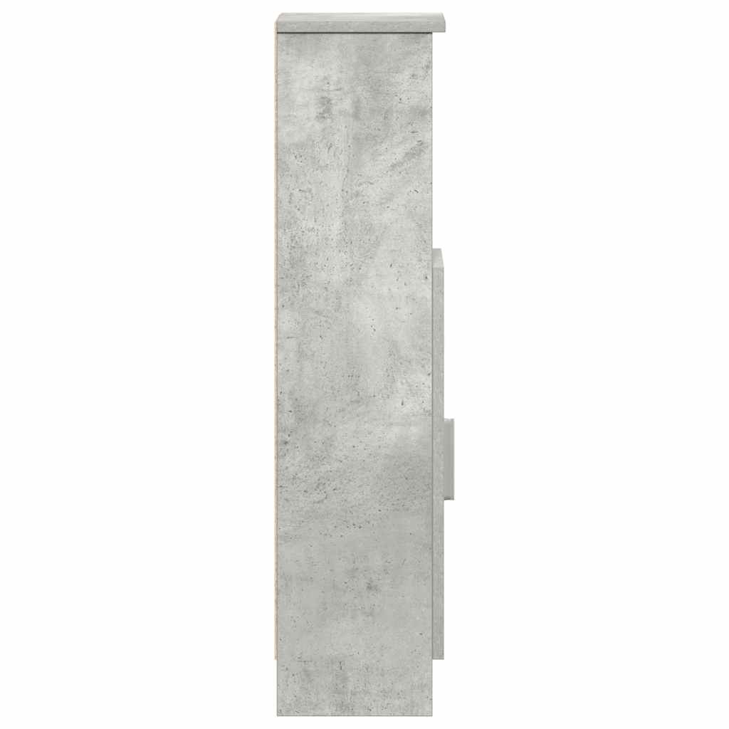 vidaXL Bathroom Cabinet with Roll Holder Concrete Grey 20.5x22x90 cm 6