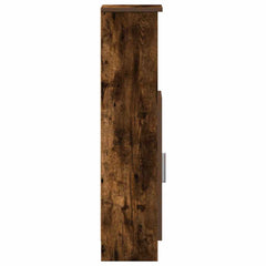 vidaXL Bathroom Cabinet with Roll Holder Smoked Oak 20.5x22x90 cm 6