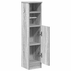 vidaXL Bathroom Cabinet with Roll Holder Grey Sonoma 20.5x22x90 cm 5