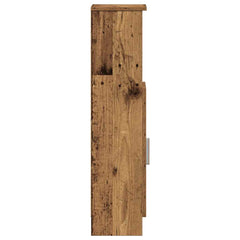 vidaXL Bathroom Cabinet with Roll Holder Old Wood 20.5x22x90 cm 6