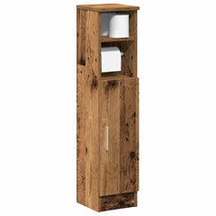 vidaXL Bathroom Cabinet with Roll Holder Old Wood 20.5x22x90 cm 1