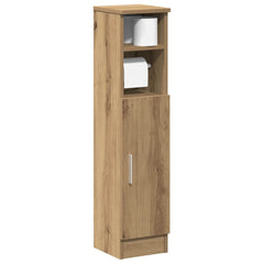 Bathroom Cabinet with Roll Holder in Artisan Oak