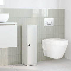 vidaXL Bathroom Cabinet with Roll Holder White 20.5x22x72 cm 3