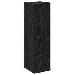 vidaXL Bathroom Cabinet with Roll Holder Black 20.5x22x72 cm 2
