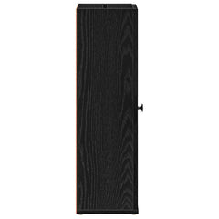 vidaXL Bathroom Cabinet with Roll Holder Black 20.5x22x72 cm 6