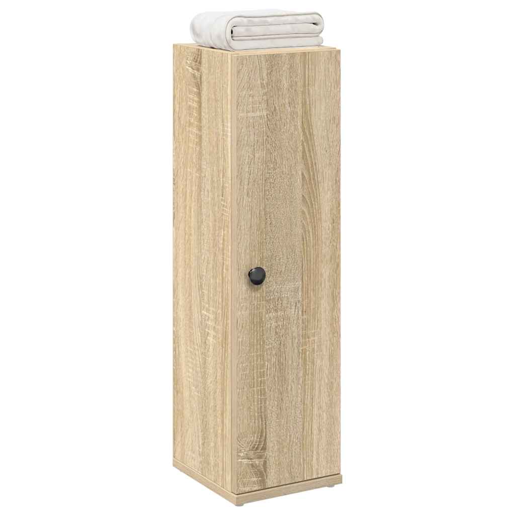 vidaXL Bathroom Cabinet with Roll Holder Sonoma Oak 20.5x22x72 cm 1