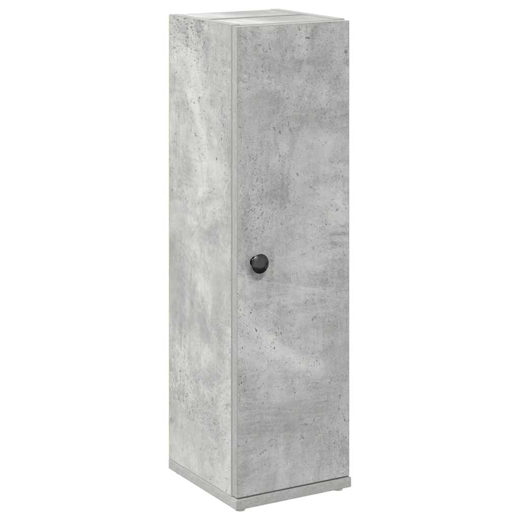 vidaXL Bathroom Cabinet with Roll Holder Concrete Grey 20.5x22x72 cm 2