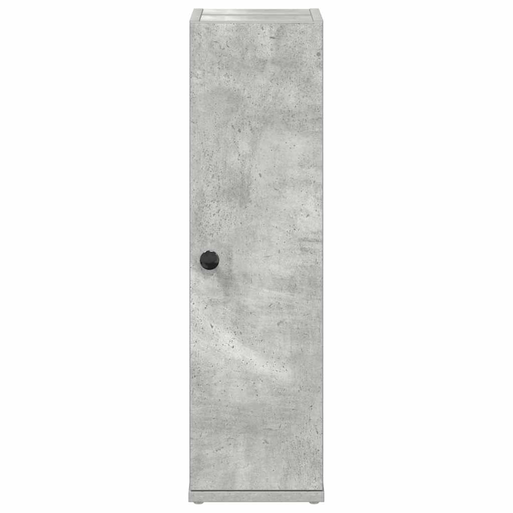 vidaXL Bathroom Cabinet with Roll Holder Concrete Grey 20.5x22x72 cm 4