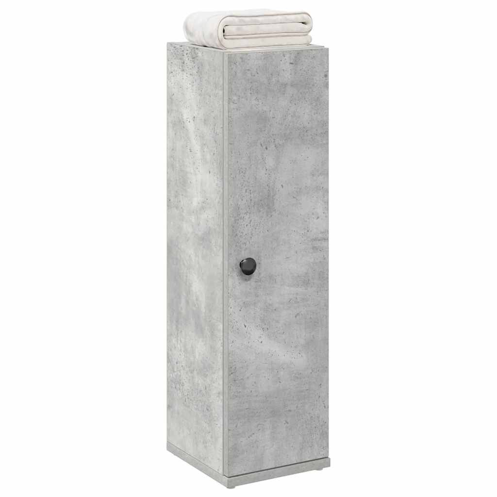 vidaXL Bathroom Cabinet with Roll Holder Concrete Grey 20.5x22x72 cm 1