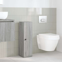 vidaXL Bathroom Cabinet with Roll Holder Grey Sonoma 20.5x22x72 cm 3