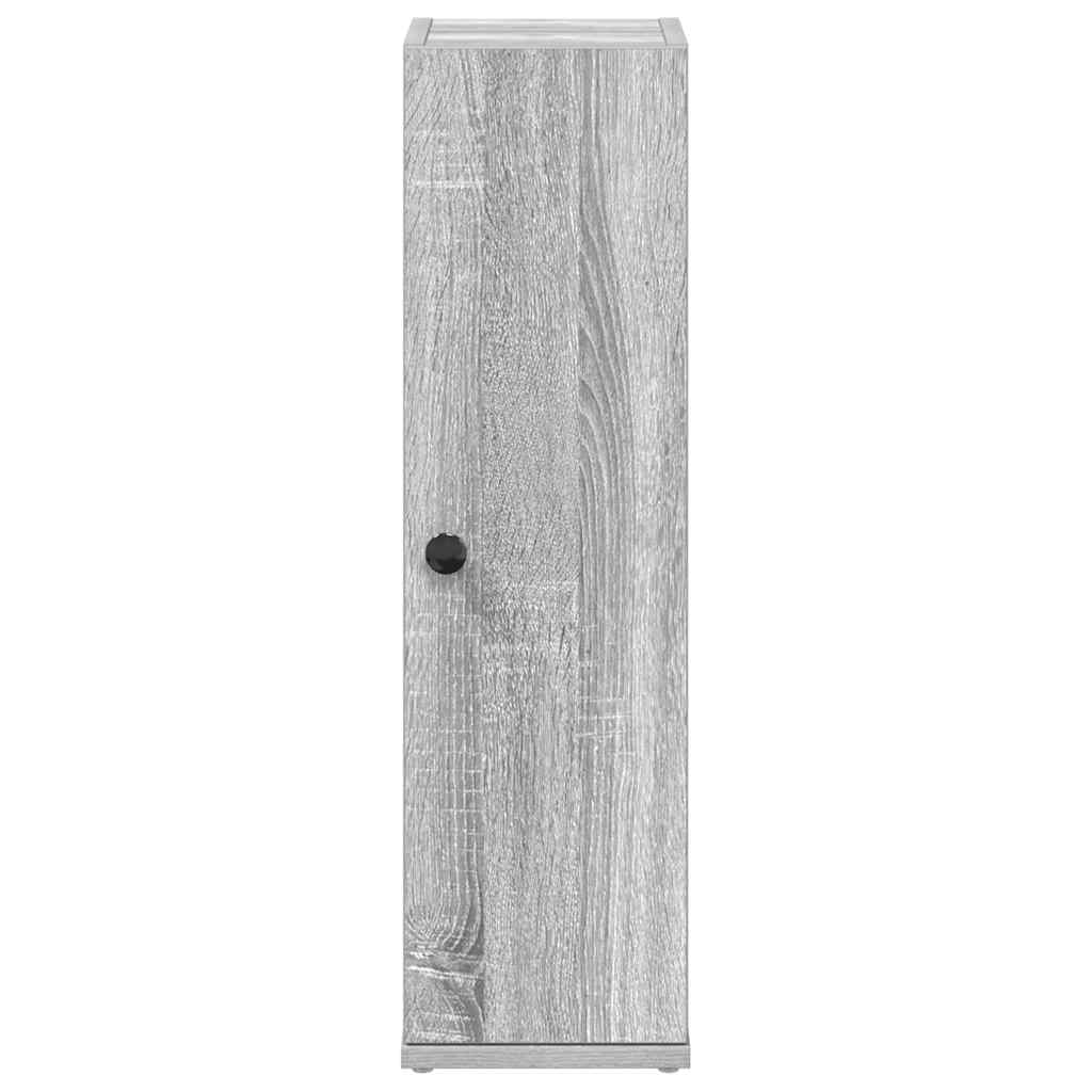 vidaXL Bathroom Cabinet with Roll Holder Grey Sonoma 20.5x22x72 cm 4