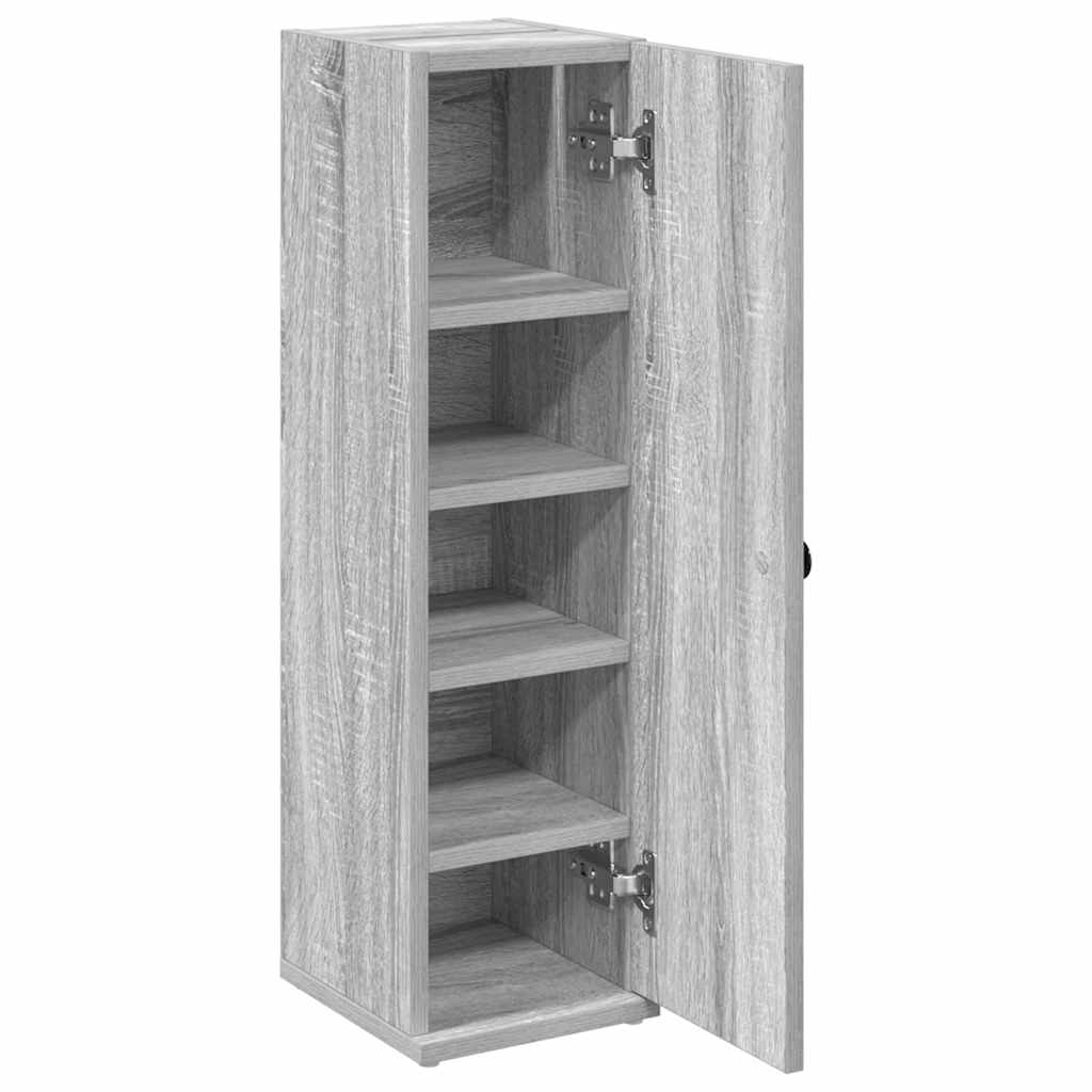vidaXL Bathroom Cabinet with Roll Holder Grey Sonoma 20.5x22x72 cm 5