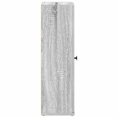 vidaXL Bathroom Cabinet with Roll Holder Grey Sonoma 20.5x22x72 cm 6