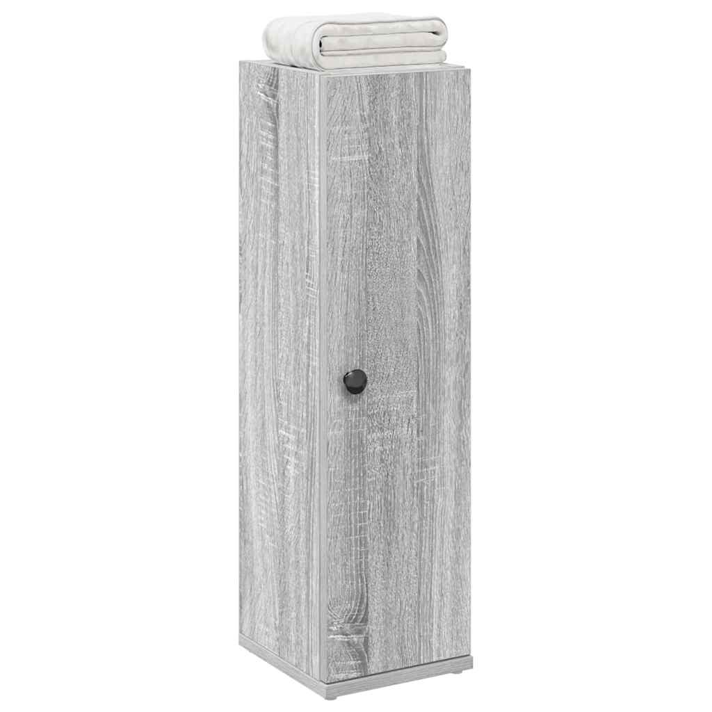 vidaXL Bathroom Cabinet with Roll Holder Grey Sonoma 20.5x22x72 cm 1