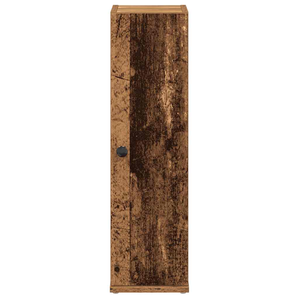 vidaXL Bathroom Cabinet with Roll Holder Old Wood 20.5x22x72 cm 4