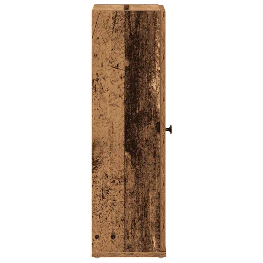 vidaXL Bathroom Cabinet with Roll Holder Old Wood 20.5x22x72 cm 6