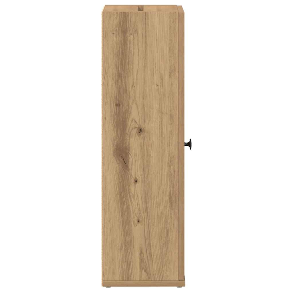 vidaXL Bathroom Cabinet with Roll Holder Artisan Oak 20.5x22x72 cm 6