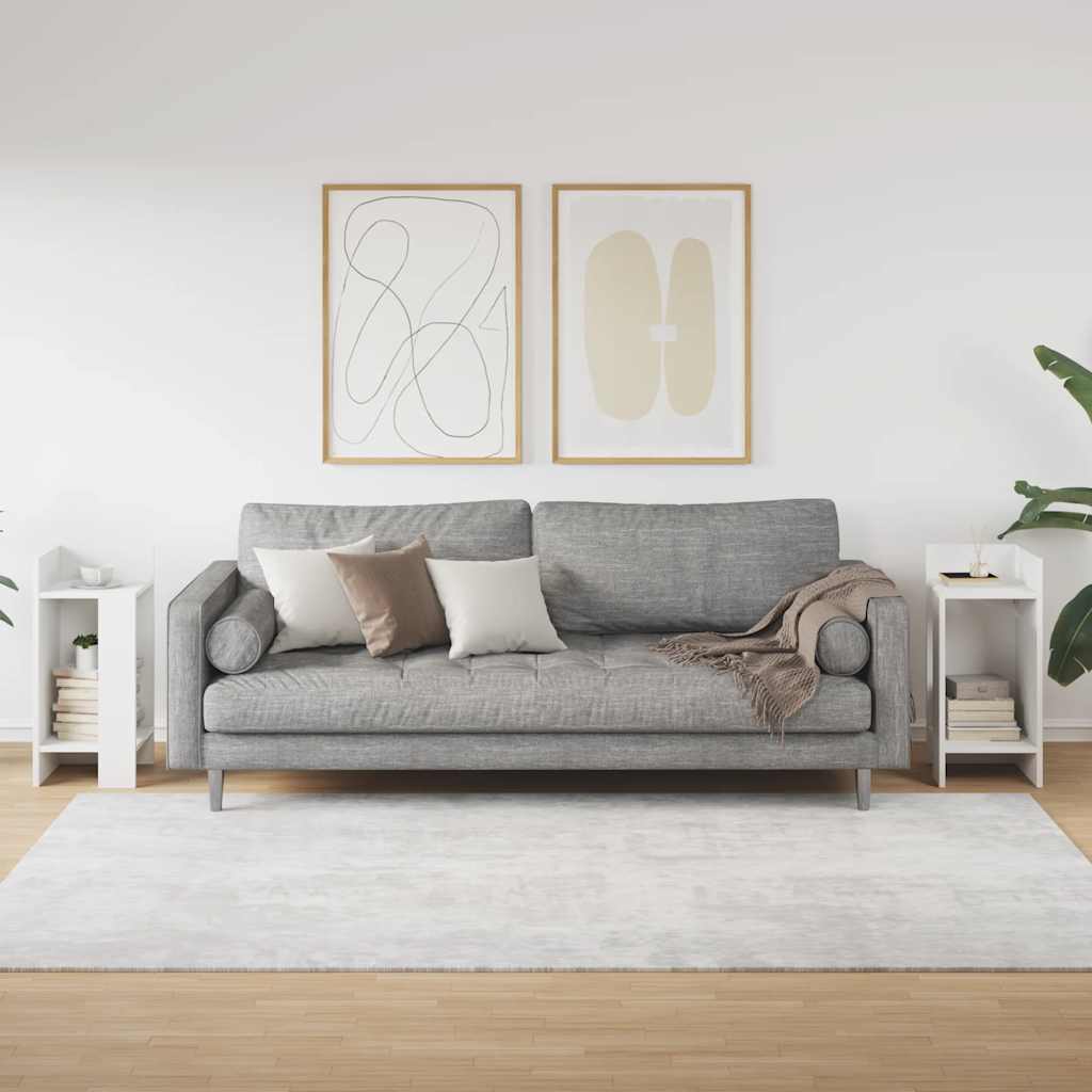 vidaXL Side Tables 2 pcs with Shelf White 25.5x27x60 cm 3