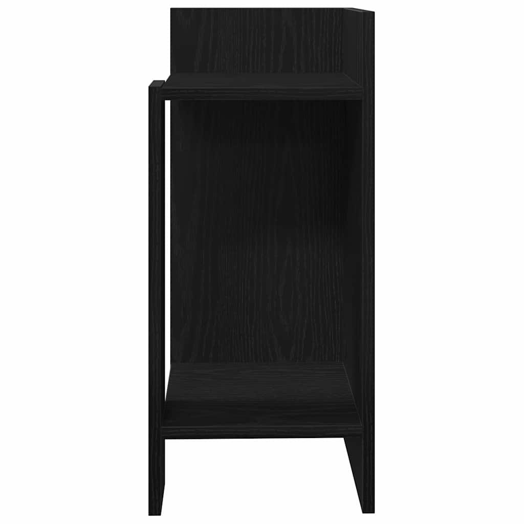 vidaXL Side Tables 2 pcs with Shelf Black 25.5x27x60 cm 5