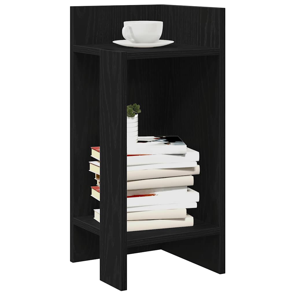 vidaXL Side Tables 2 pcs with Shelf Black 25.5x27x60 cm 1