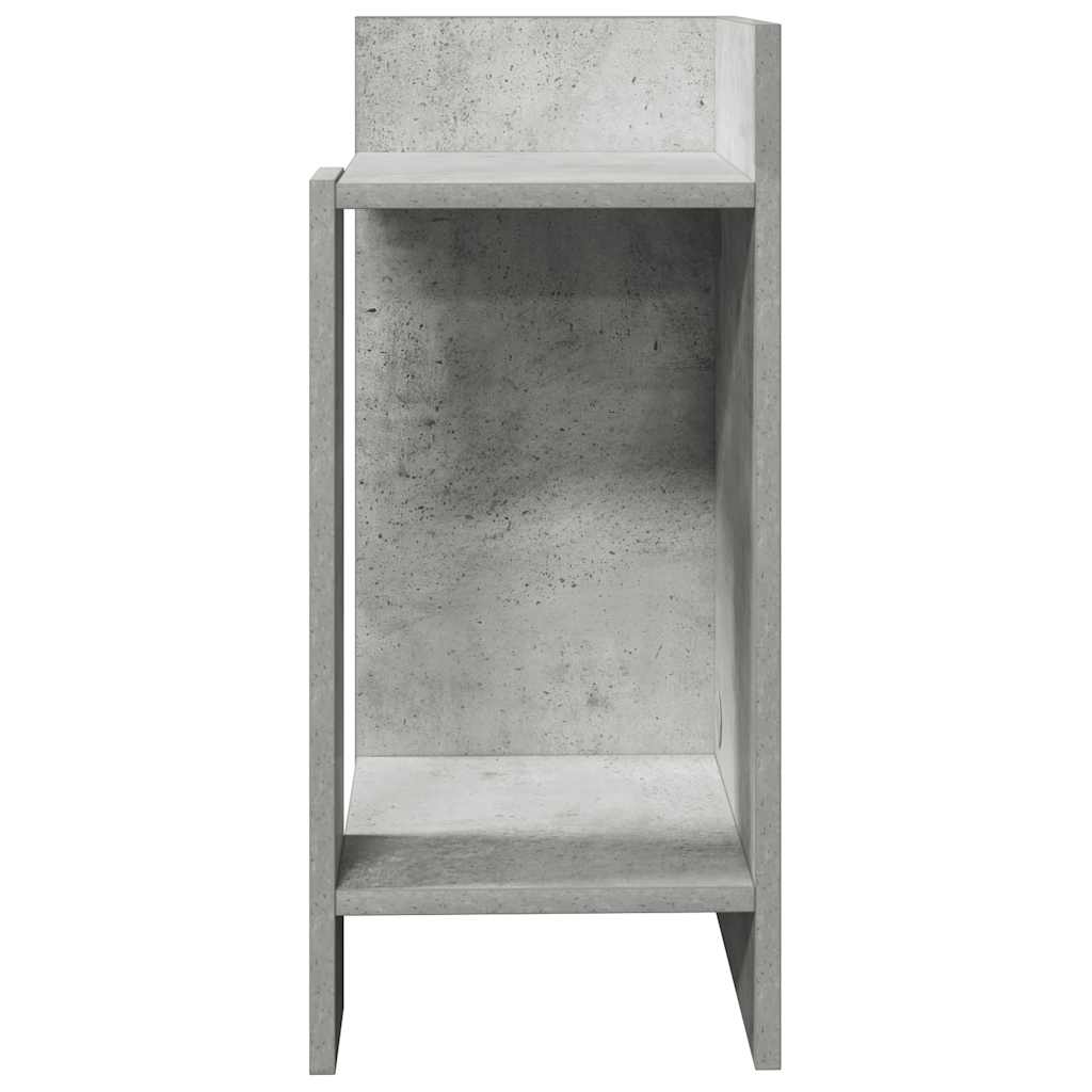 vidaXL Side Tables 2 pcs with Shelf Concrete Grey 25.5x27x60 cm 4